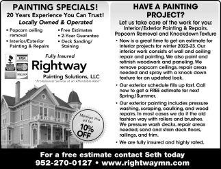 Painting Specials!