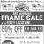 3rd Annual Frame Sale