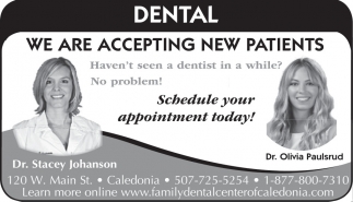 We Are Accepting New Patients