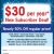 $30 Per Year New Subscriber Deal!