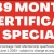 39 Month Certificate Special