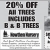 20% OFF All Trees Includes B & B Trees