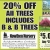 20% OFF All Trees Includes B & B Trees