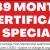39 Month Certificate Special