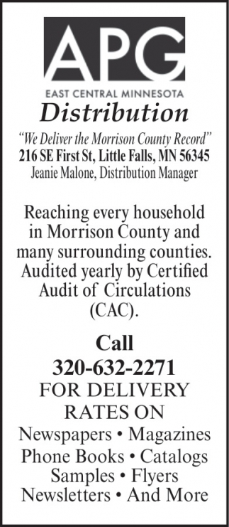 We Deliver The Morrison County Record