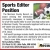Sports Editor Position