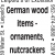 German Wood Items