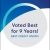 Voted Best for 9 Years!