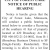 Notice of Public Hearing
