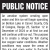 Public Notice