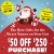 $50 OFF $250 Purchase!