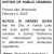 Notice of Public Hearing