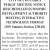 Public Meeting Notice