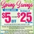 Spring Savings $5 OFF Purchase of $25 or More