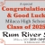 A Special Congratulations & Good Luck Milaca High School Class of 2025