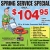 Spring Service Special Only $104,95