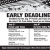 Early Deadlines