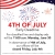 4th of July Early Deadline