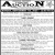 Personal Propery Auction - Sunday, September 7th, 2025