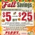 Fall Savings - $5 OFF on Any $25 Purchase of 25 or More
