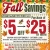 Fall Savings - $5 OFF on Any $25 Purchase of 25 or More