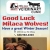 Good Luck Milaca Wolves!
