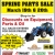 Spring Parts Sale