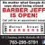 Barber Jeff is Open!