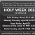 Holy Week 2026 Schedule