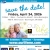Save the Date! Friday, April 24, 2026