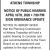 Notice of Public Hearing