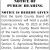 Notice of Public Hearing