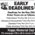 Early Deadlines for the May 28th