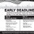 Early Deadlines