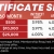 Certificate Specials
