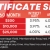 Certificate Specials