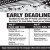 Early Deadlines