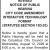 Notice of Public Hearing