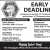 Early Deadlines