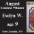 August Contest Winner - Evelyn W. 