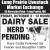 Dairy Herd Pending Sale