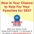 Now is Your Chance to Vote for Your Favorites for 2027