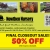 50% Final Closeout Sale!