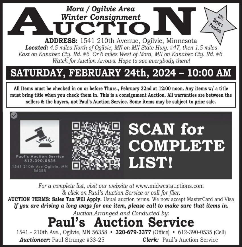 PAUL'S AUCTION SERVICE