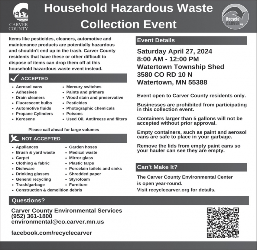 Carver County - Household Hazardous Waste Collection
