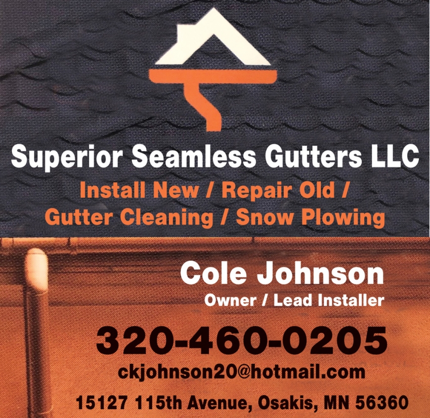 Superior Seamless Gutters LLC - Cole Johnson