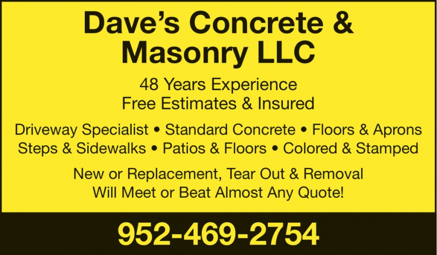 Dave's Concrete & Masonry LLC