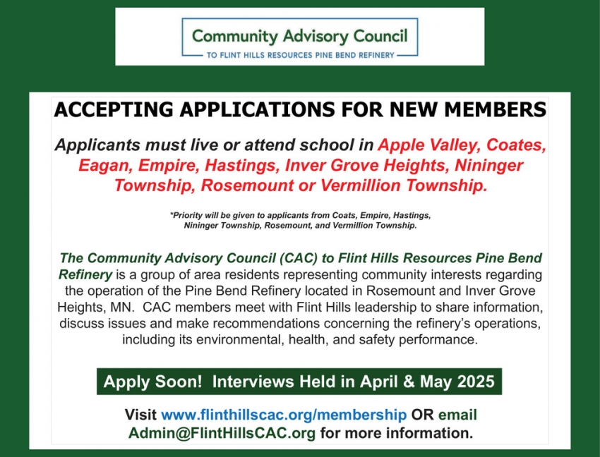 Community Advisory Council To Flint Hills Resources Pine Bend Refinery