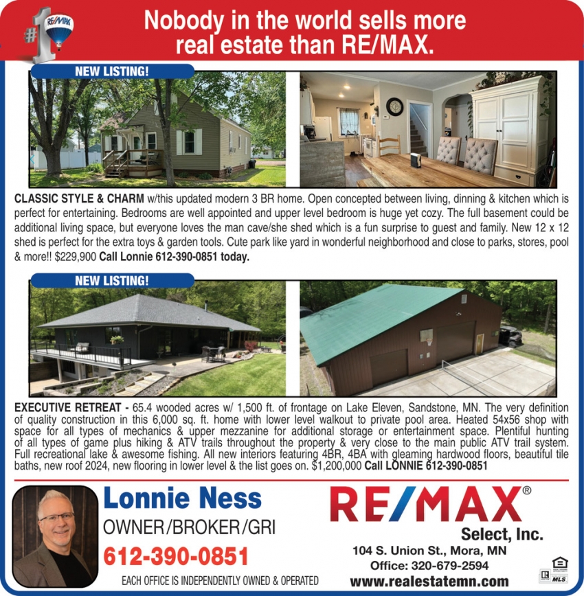 Lonnie Ness - Re/Max Select, Inc