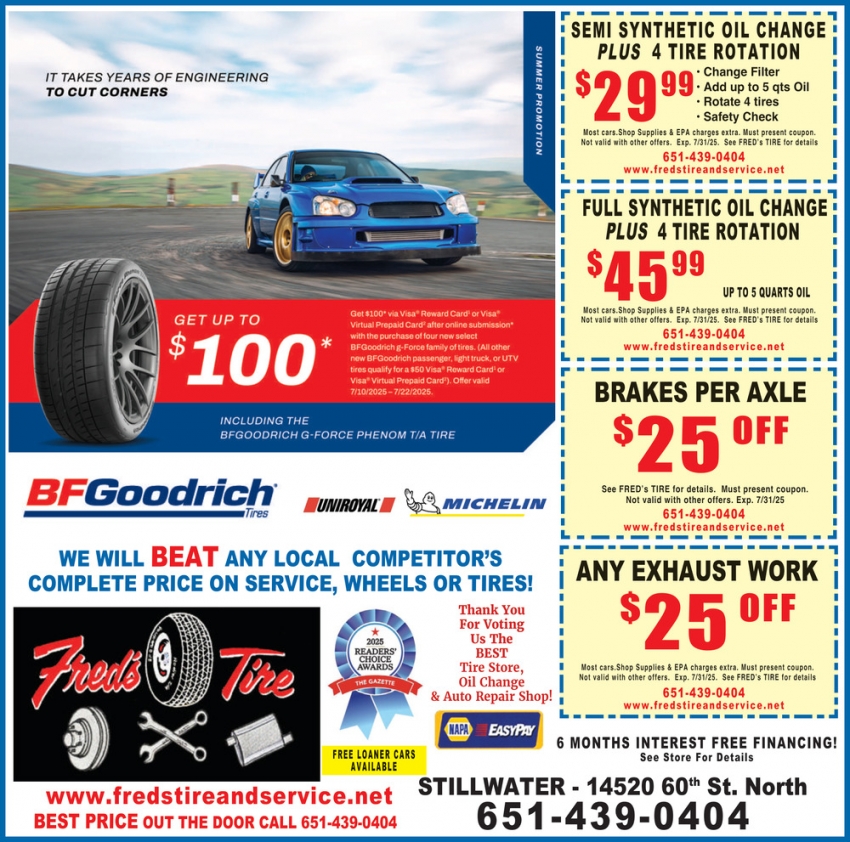 Fred's Tire Co.